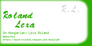roland lexa business card